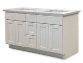 60" Vanity Almond White (Without sink and countertop) Single or Double Sinks - ZCBuildingSupply
